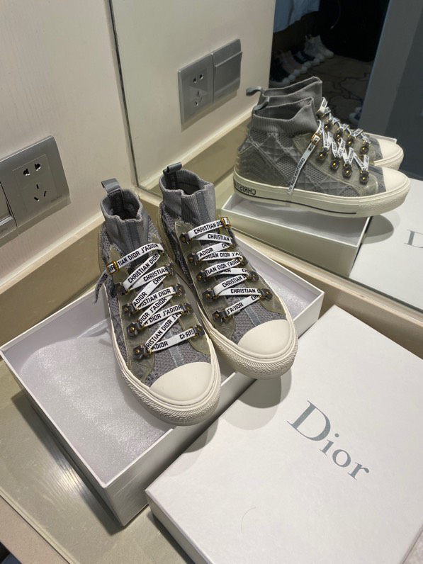 Walk'n'Dior Sneaker Nude Macrocannage Technical Mesh