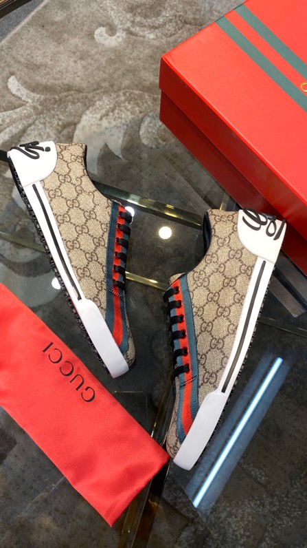 Gucci2024 New Breathable Board Shoes Brown