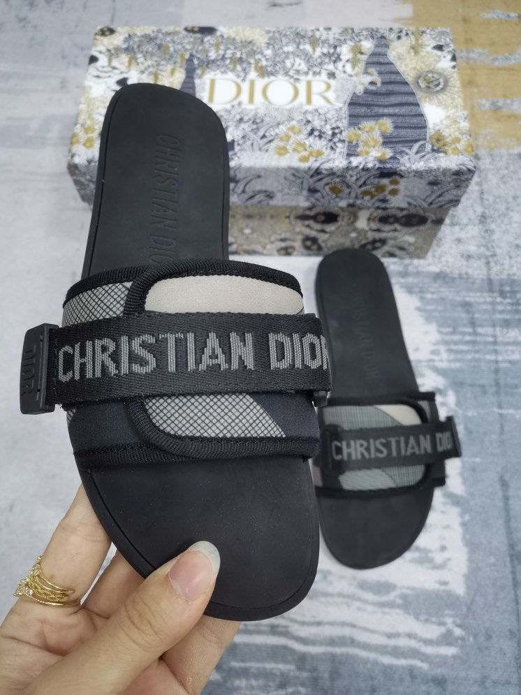 BNIB Christian Dior Revolution Oblique Slides Uber Black