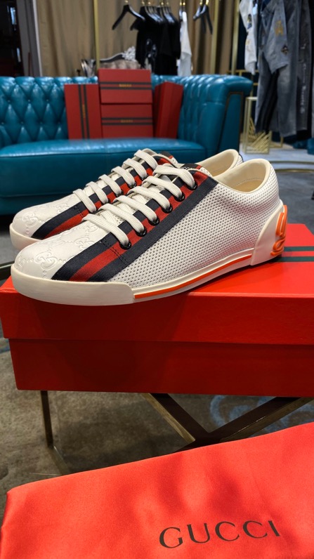 Gucci2024 New Breathable Board Shoes White