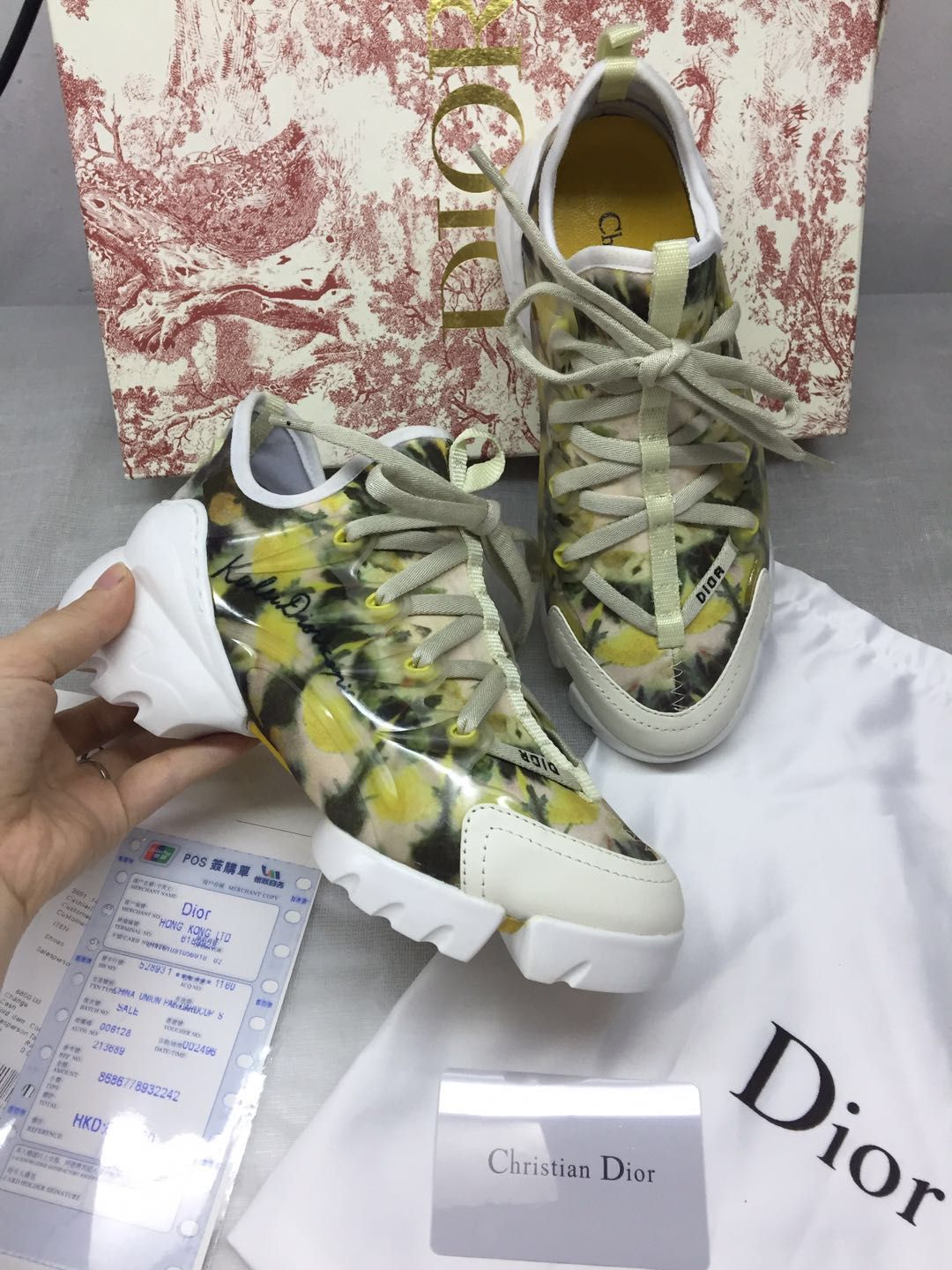 Christian Dior Neoprene Rubber Womens D-Connect Sneakers