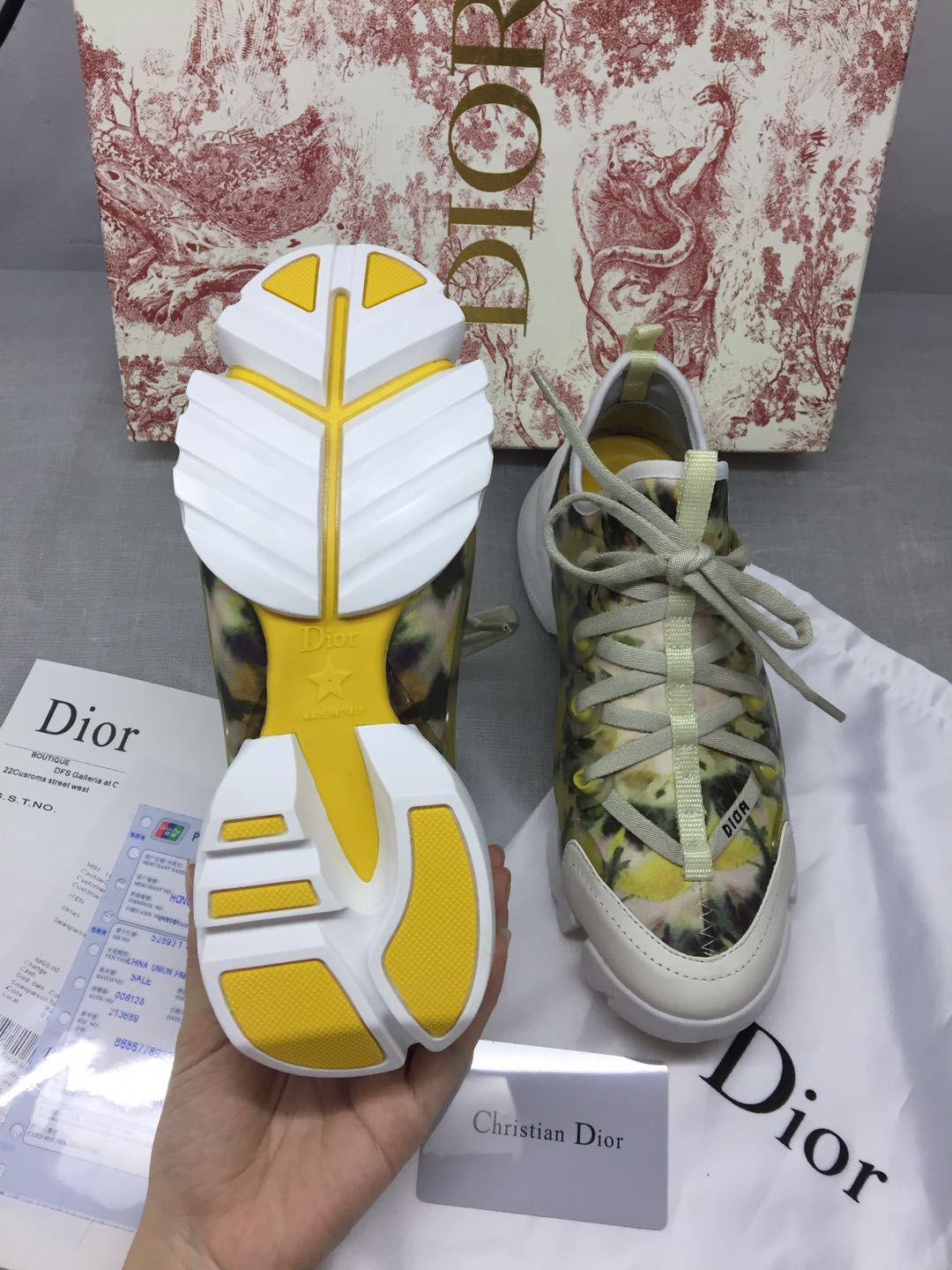 Christian Dior Neoprene Rubber Womens D-Connect Sneakers