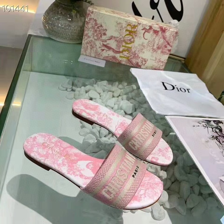 Christian Dior Sandals Pink and Gold