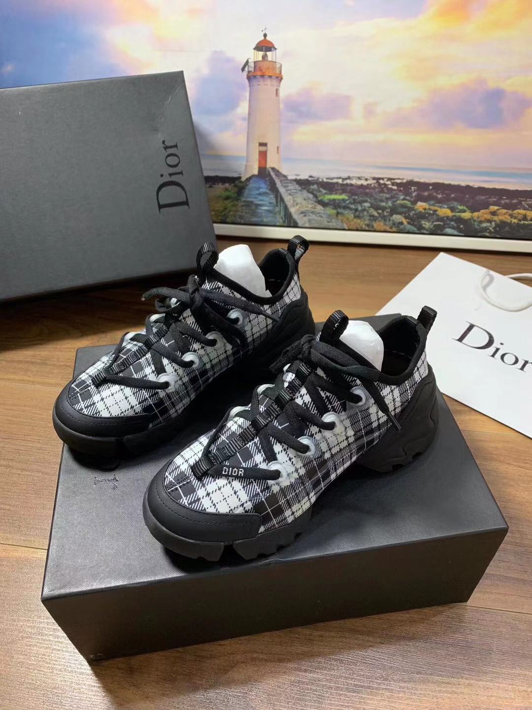 Dior B28 Beige and Black Dior Oblique Jacquard and Black Rubber High