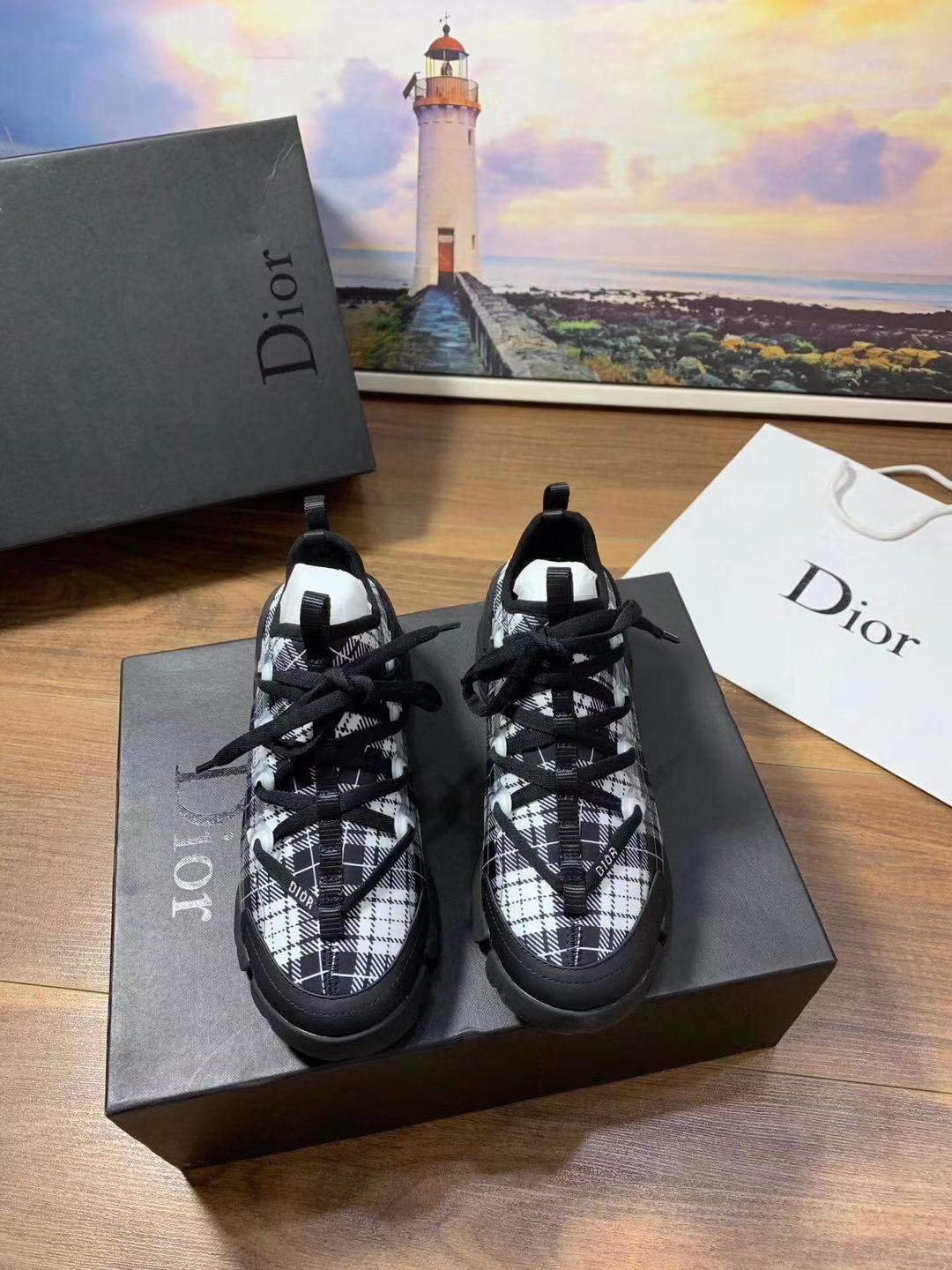 Dior B28 Beige and Black Dior Oblique Jacquard and Black Rubber High