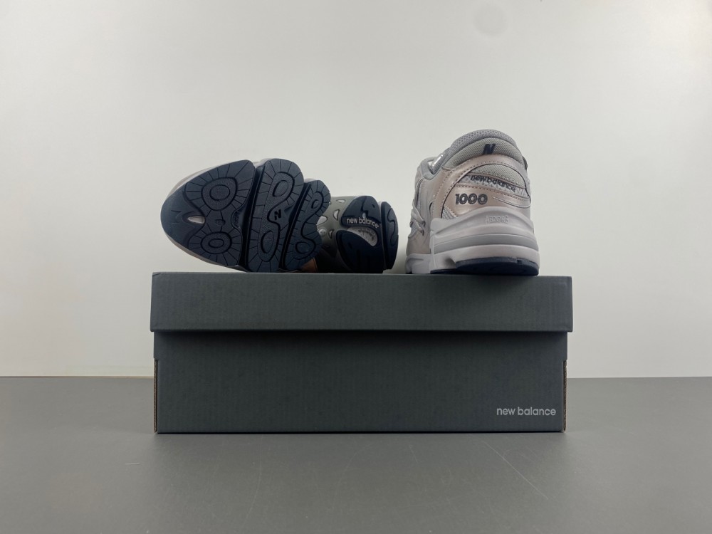 New Balance Silver 1000 Sneakers, Silver Metalic/Rainc