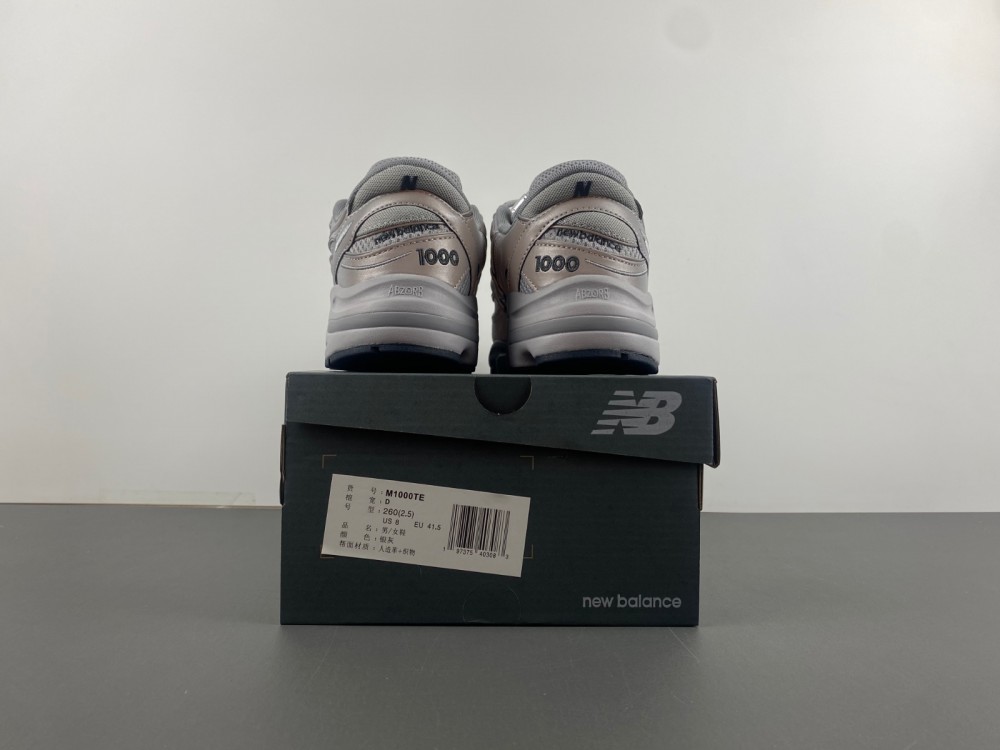 New Balance Silver 1000 Sneakers, Silver Metalic/Rainc