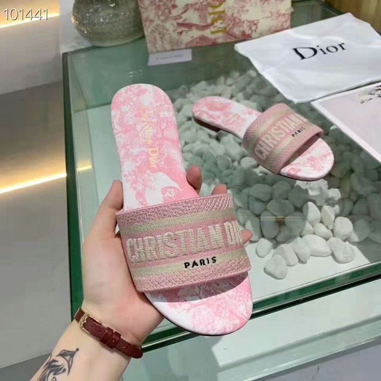 Christian Dior Sandals Pink and Gold