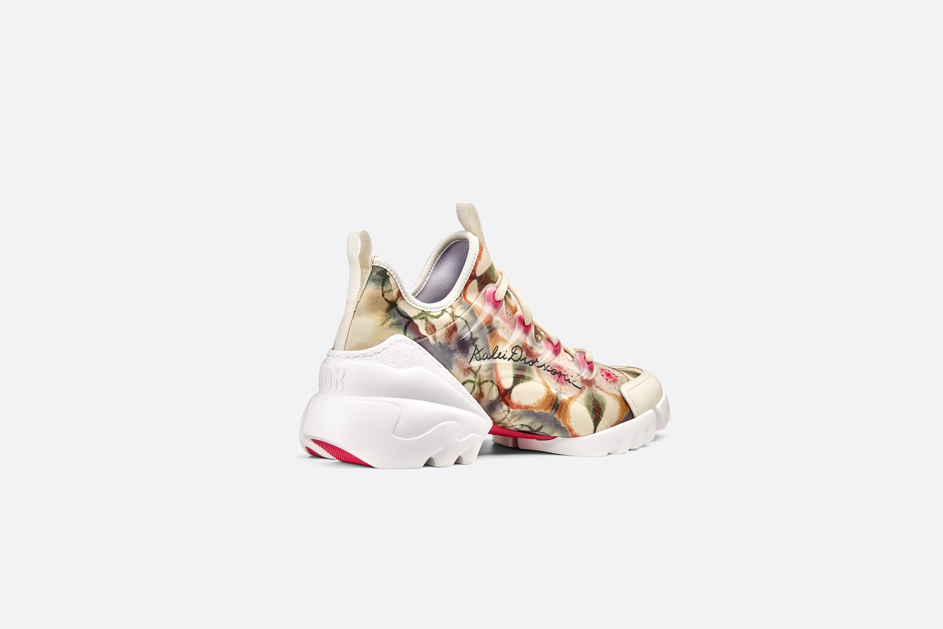 Christian Dior Multicolor Printed Neoprene and Leather D-Connect Kaleidoscopic Sneaker