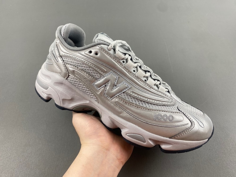 New Balance Silver 1000 Sneakers, Silver Metalic/Rainc