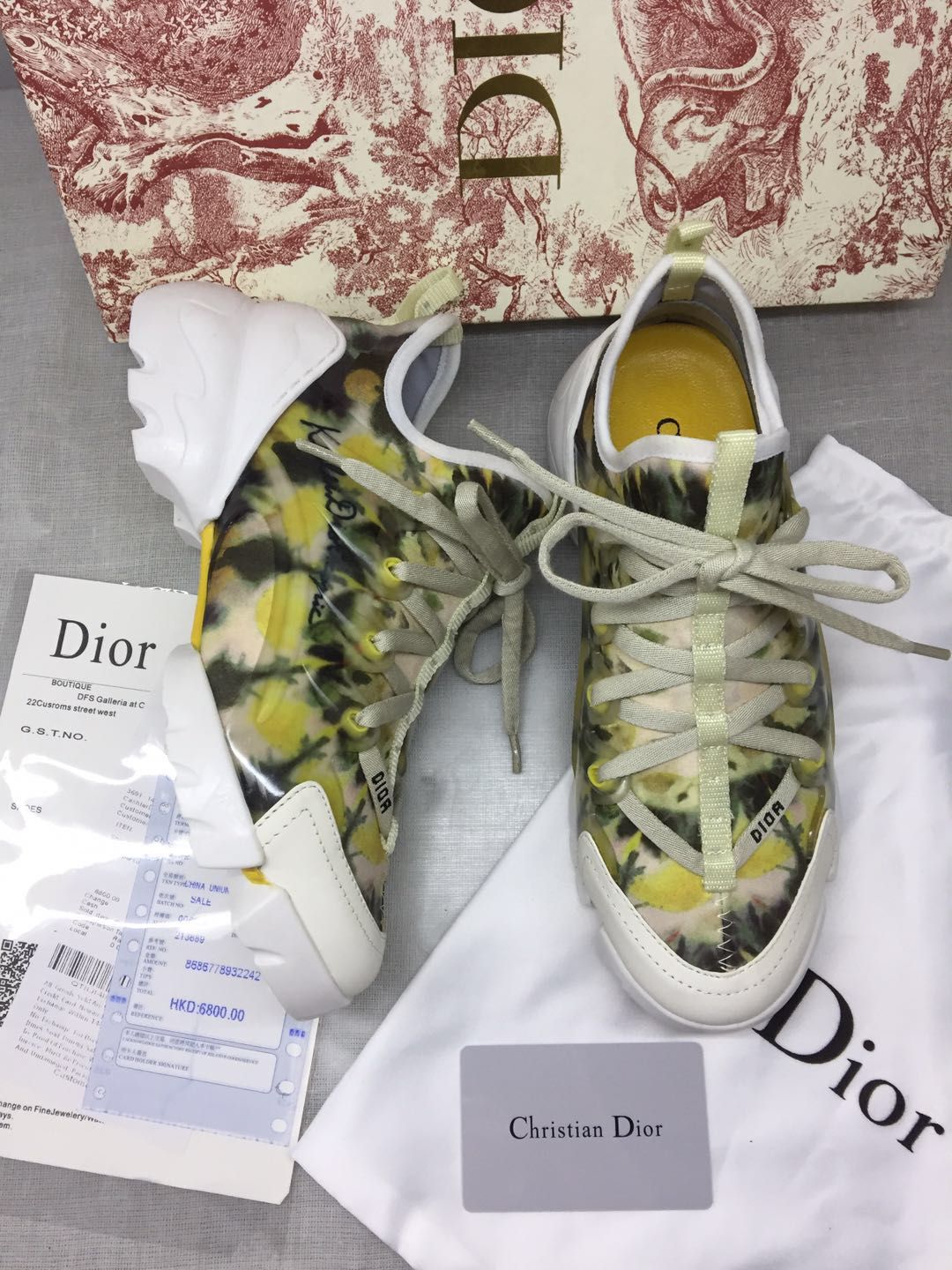 Christian Dior Neoprene Rubber Womens D-Connect Sneakers