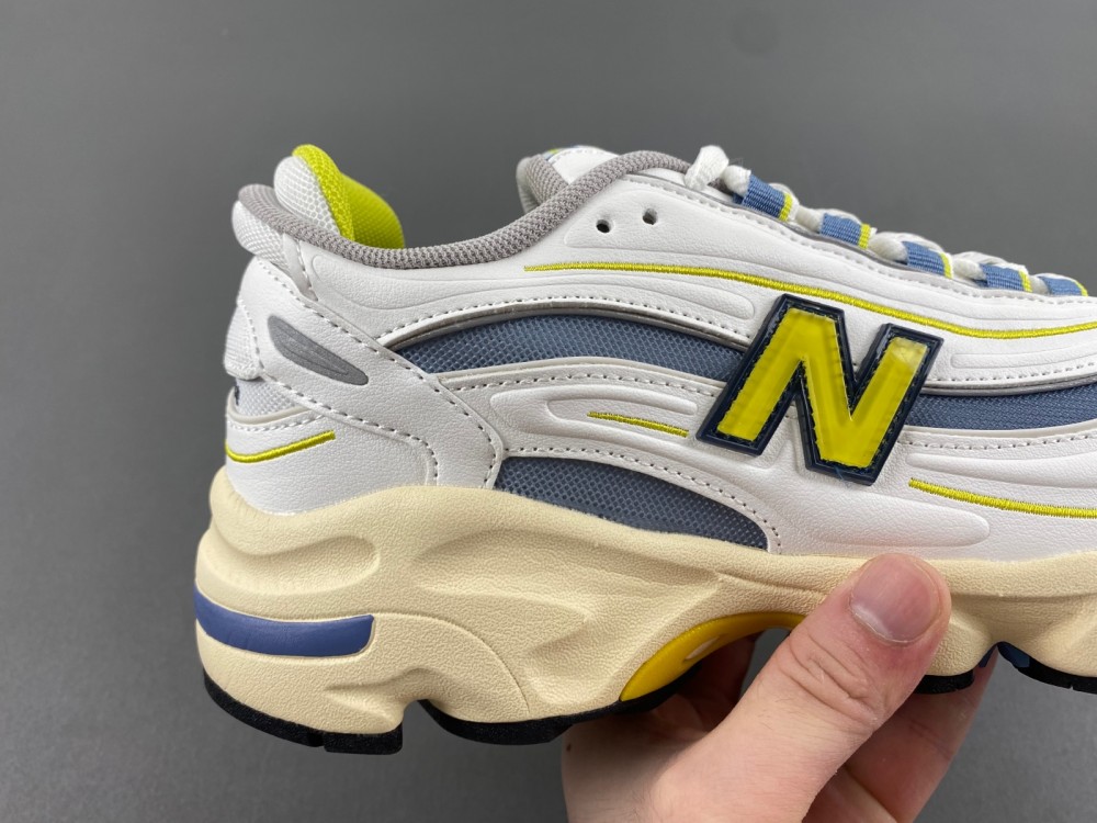 New Balance White & Blue 1000 Sneakers