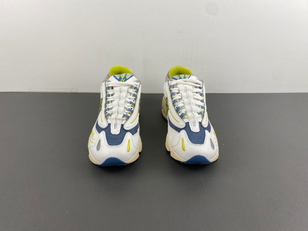 New Balance White & Blue 1000 Sneakers