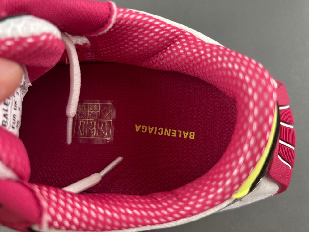 Balenciaga Stapler Sneaker White red fluorescent green