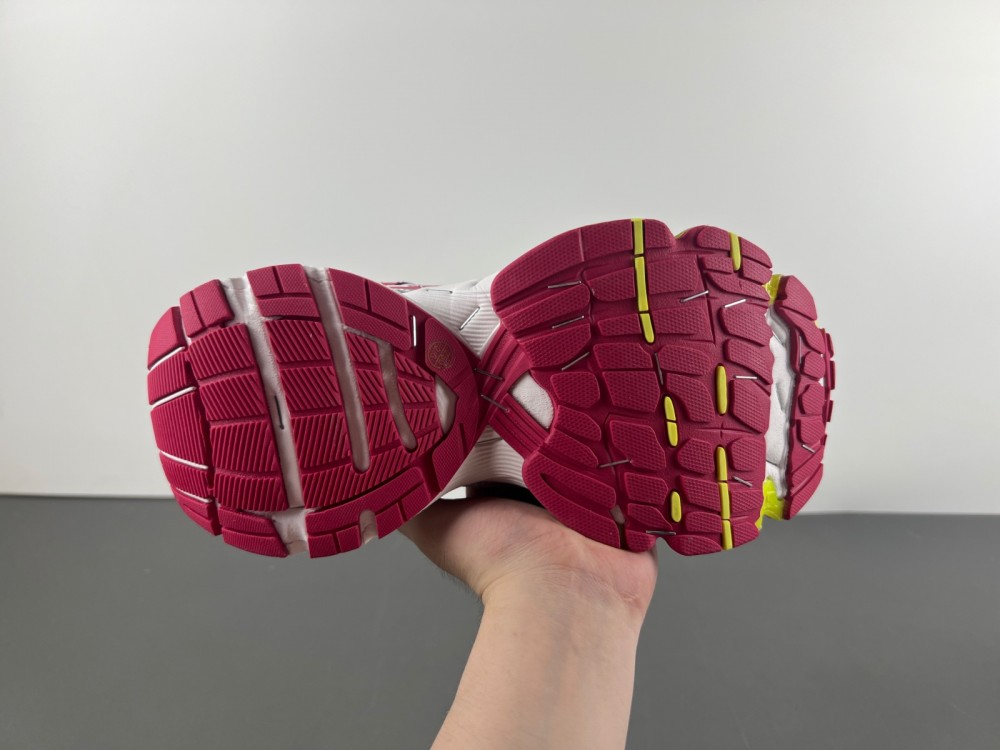 Balenciaga Stapler Sneaker White red fluorescent green