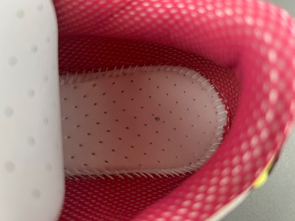 Balenciaga Stapler Sneaker White red fluorescent green