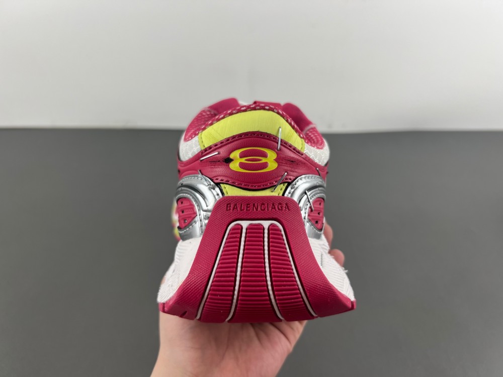 Balenciaga Stapler Sneaker White red fluorescent green
