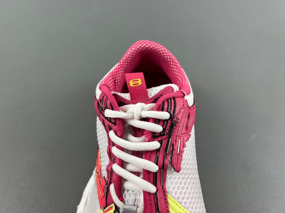 Balenciaga Stapler Sneaker White red fluorescent green