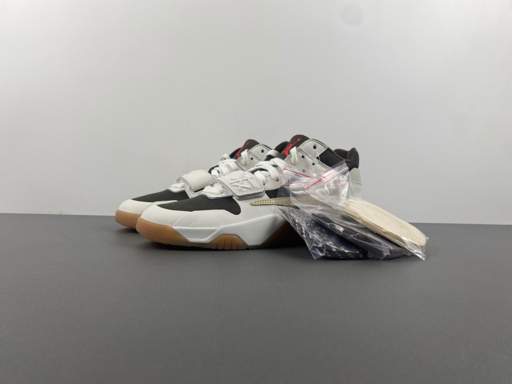 Travis Scott x Jordan Cut The Check New inverted hook White brown burnt yellow FZ8117-100