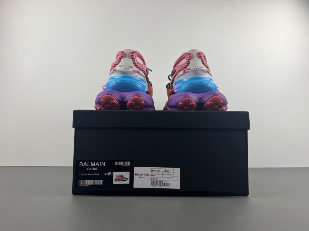 Balmain Unicorn Sneakers In Multicolor Nylon