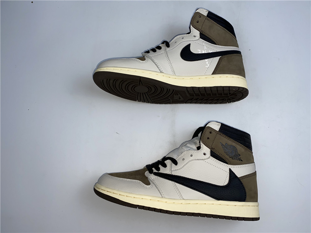 Jordan 1 Travis Scott x Air Jordan 1 reverse hook 2.0 white and brown reverse hook 2.0  CD4487-100