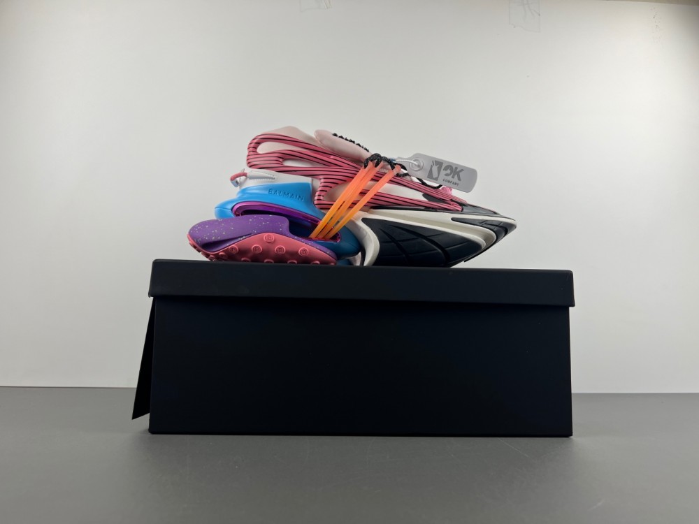 Balmain Unicorn Sneakers In Multicolor Nylon