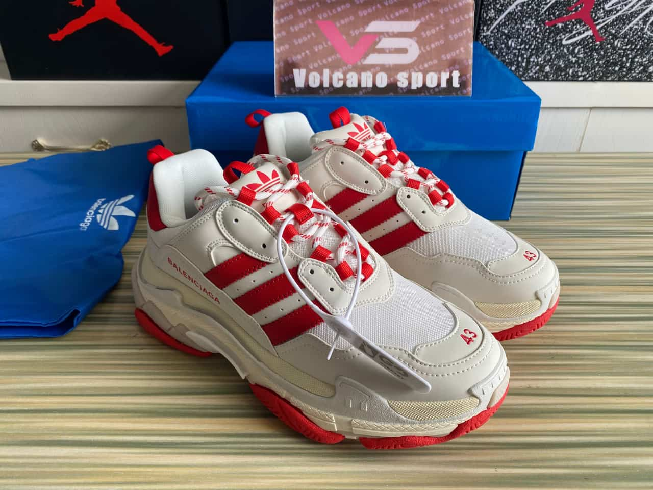 Balenciaga x adidas Triple S White Red