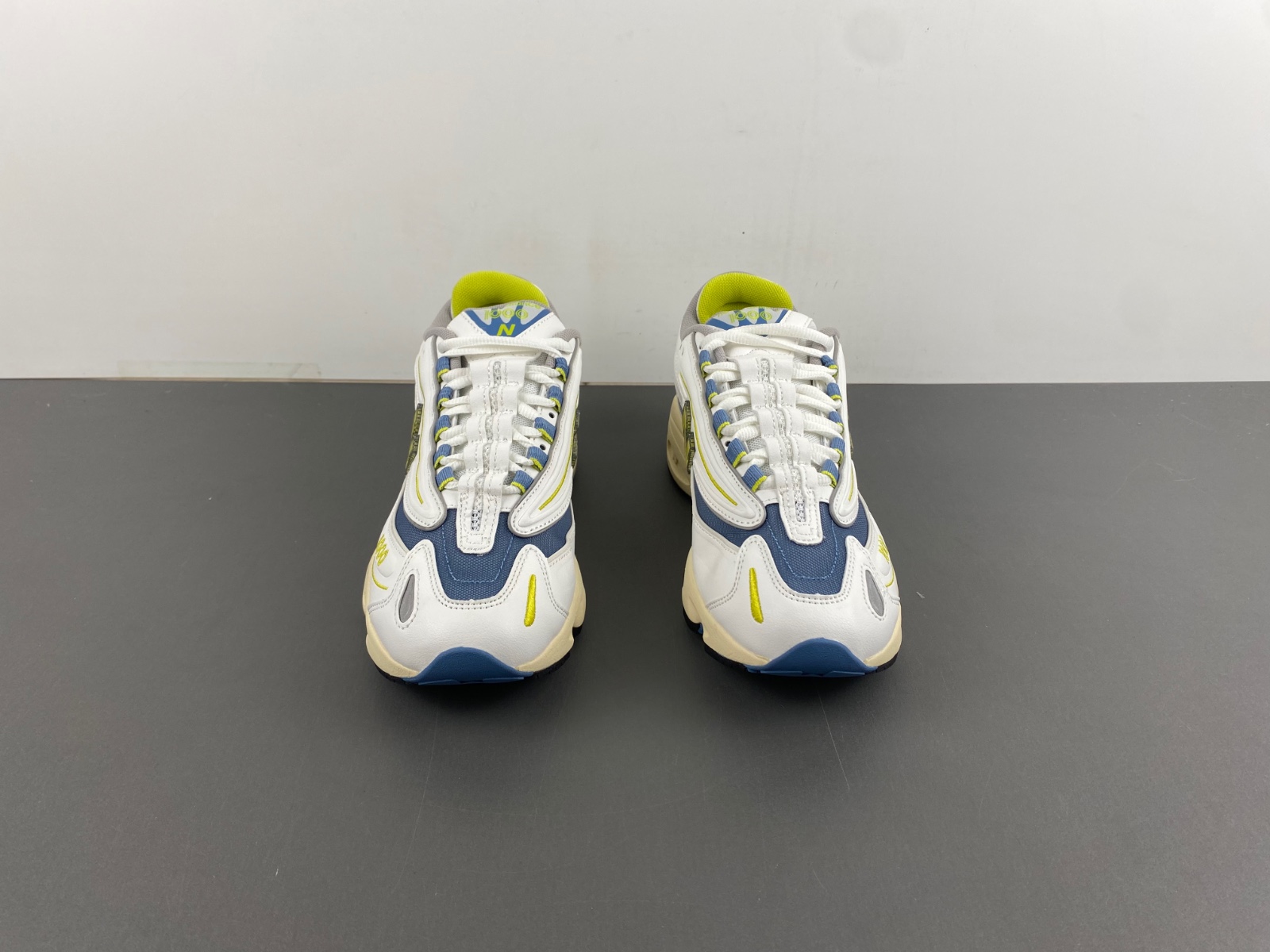 New Balance 1000 Sea Salt/Heron Blue Women's Shoes, White/Blue/Yellow M1000CV