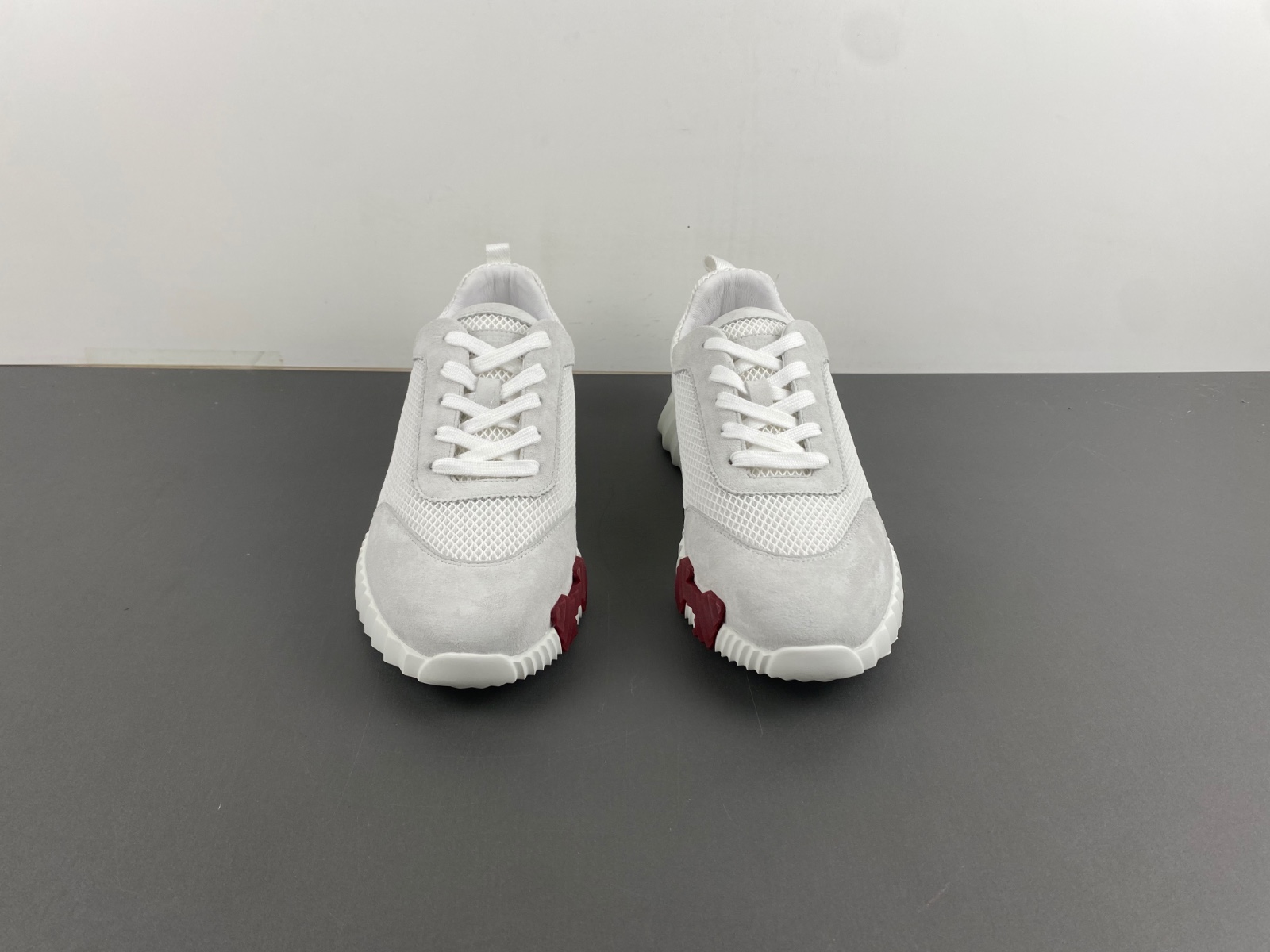 Hermes Paris Bouncing Sneaker White Brown Z854-H202934Z H02