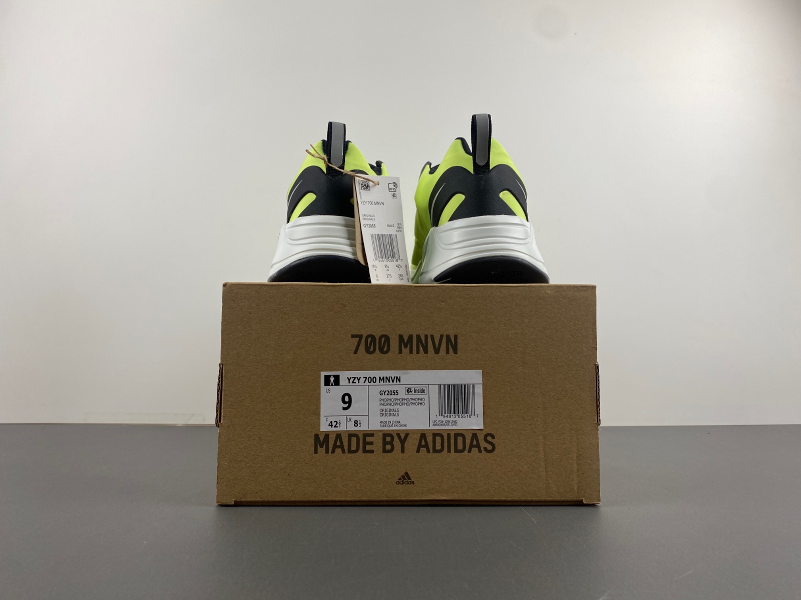 Adidas Yeezy Boost 700 MNVN Laceless 'Phosphor' GY2055