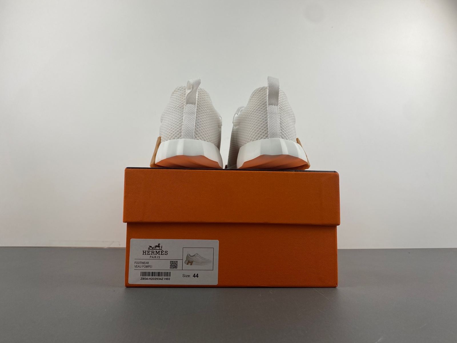 Hermes Paris Bouncing Sneaker White Brown Z854-H202934Z H02