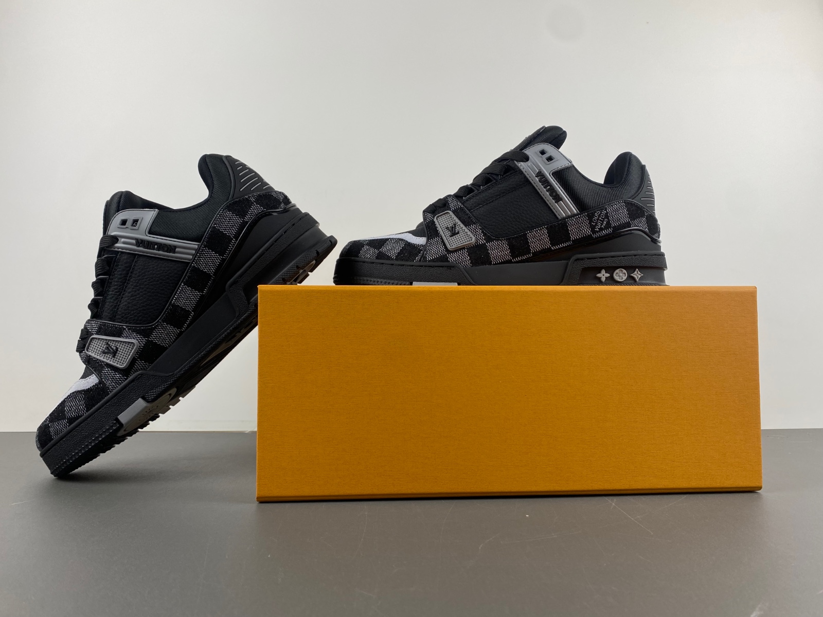 Louis Vuitton LV trainer Black and white check