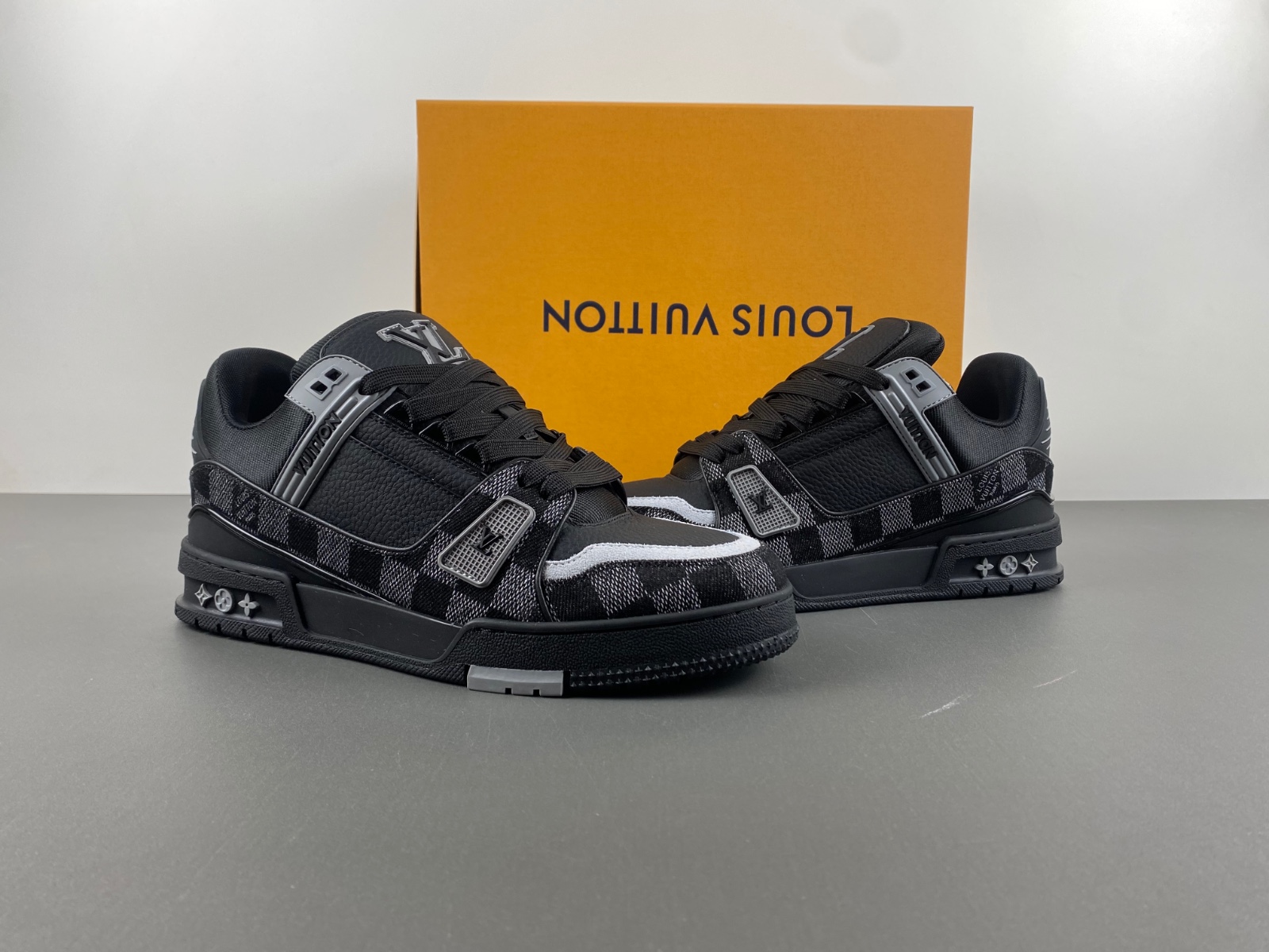 Louis Vuitton LV trainer Black and white check