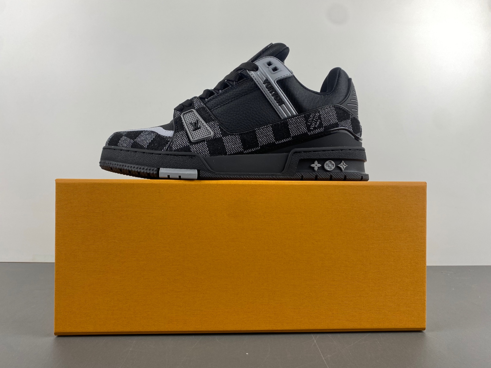 Louis Vuitton LV trainer Black and white check
