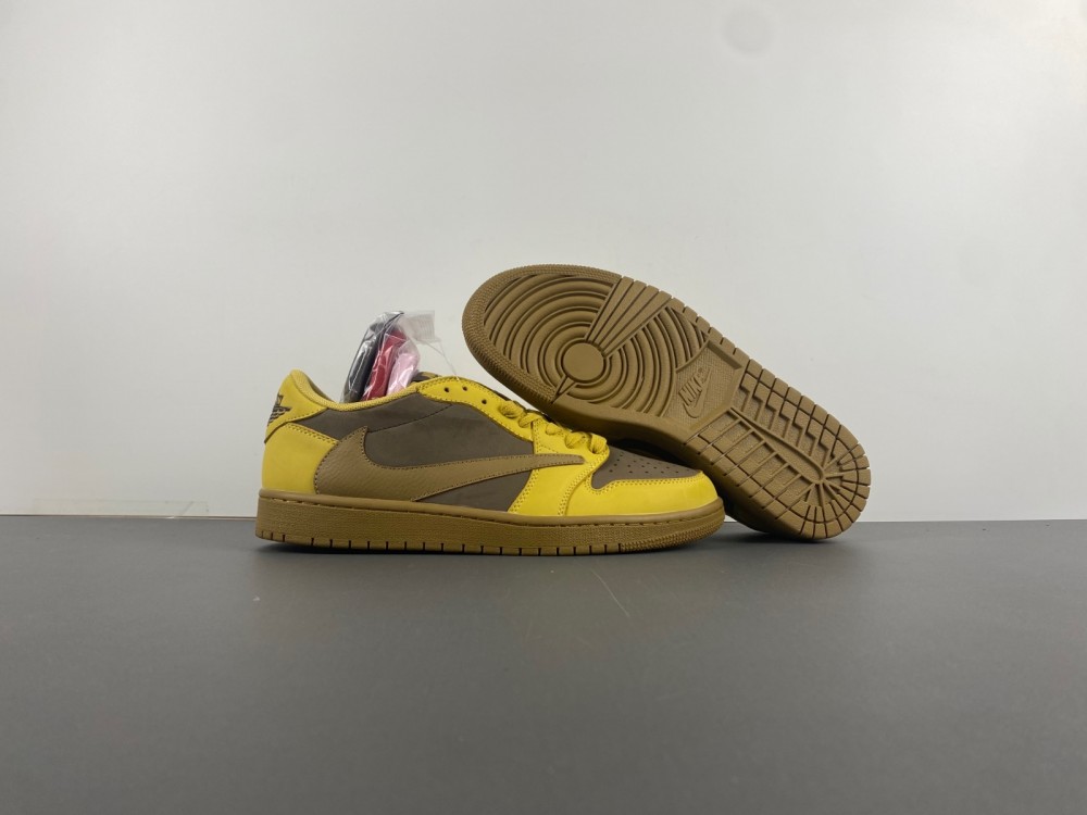 Nike Travis Scott x Air Jordan 1 Brown Yellow DM7866-665