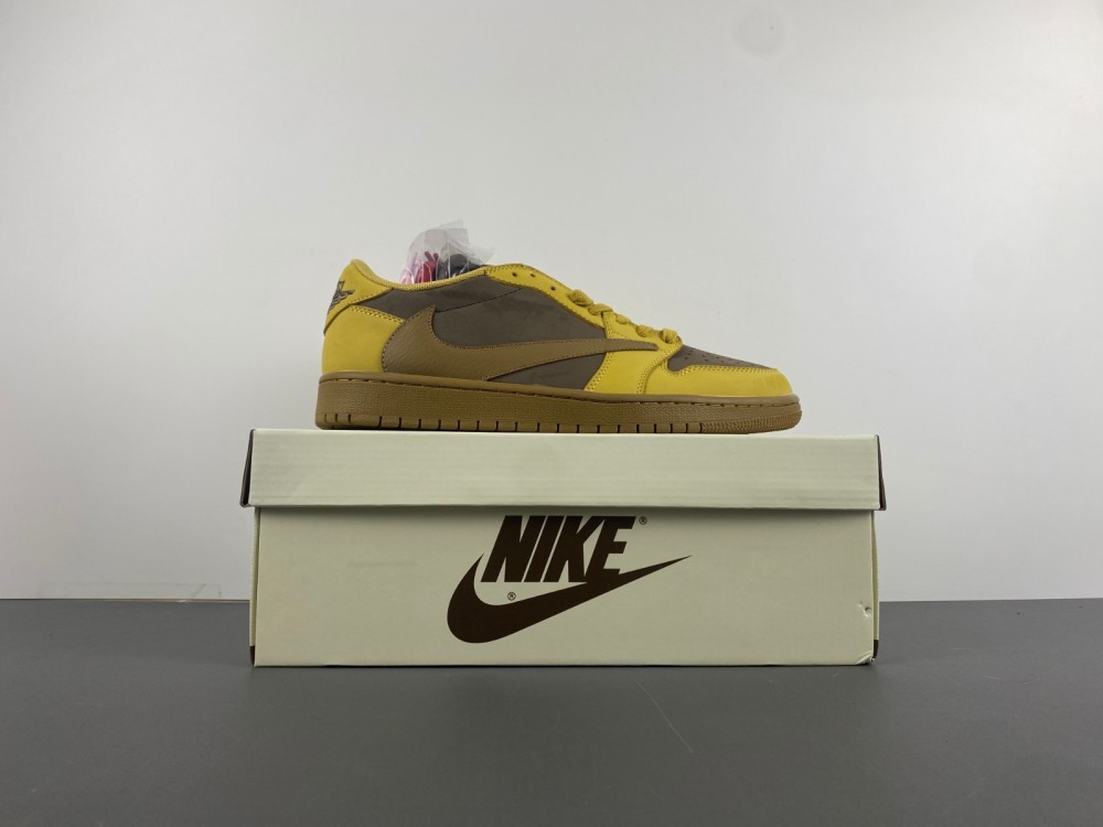 Nike Travis Scott x Air Jordan 1 Brown Yellow DM7866-665