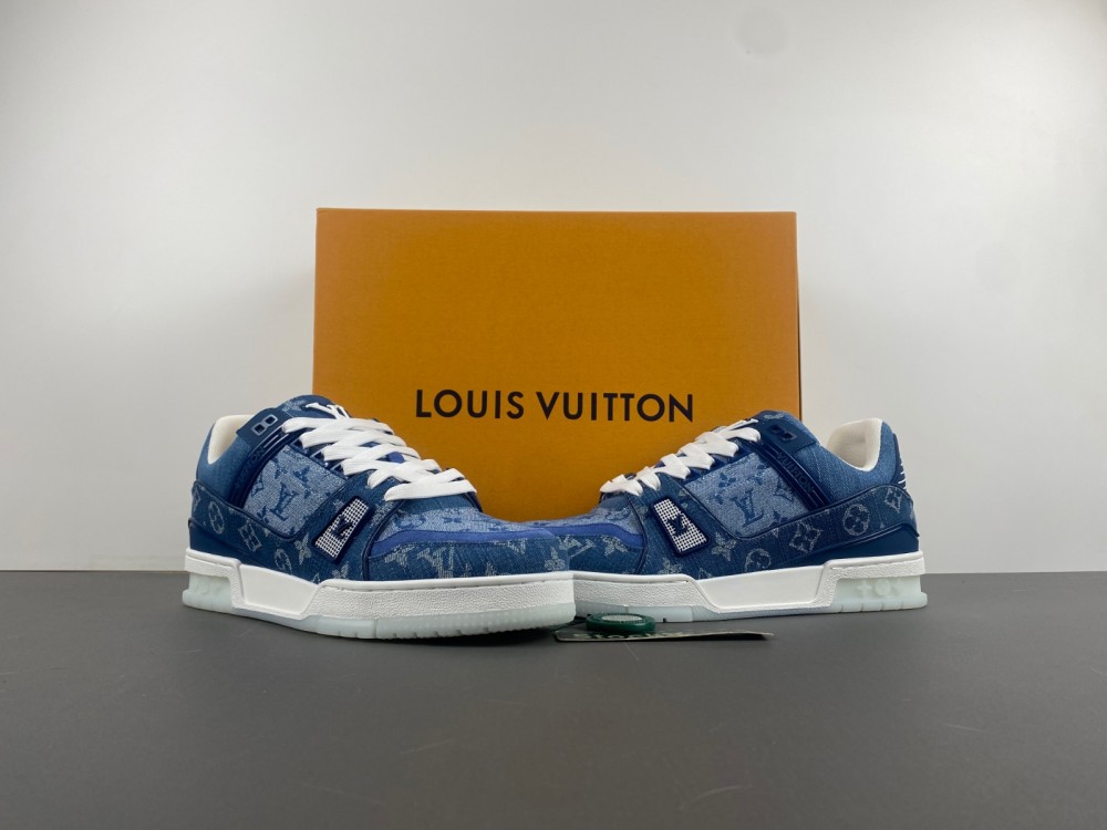 Louis Vuitton LV trainer Blue White