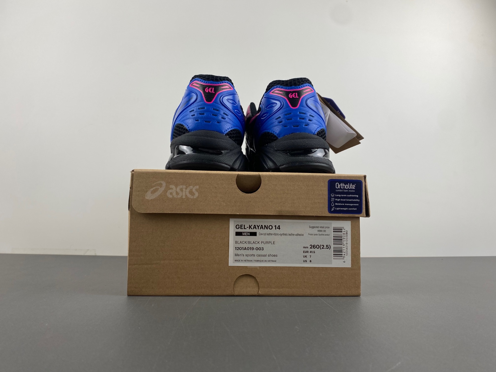 ASICS Gel-Kayano 14 BLACK/BLACK PURPLE 1201A019-003