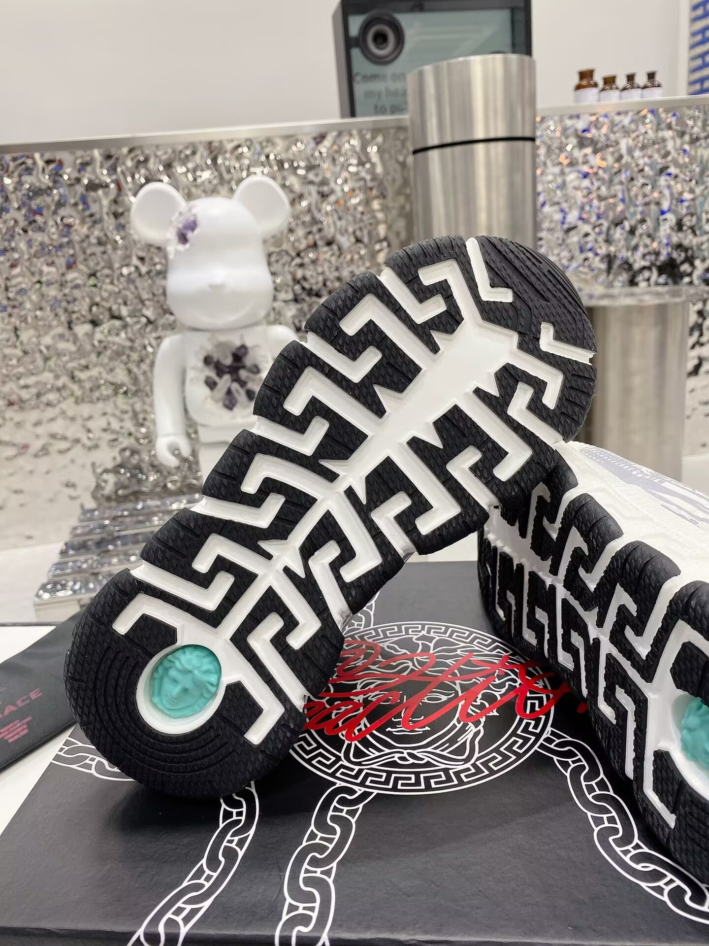 Versace Trigreca Tresor de la Mer Print White Blue Purple