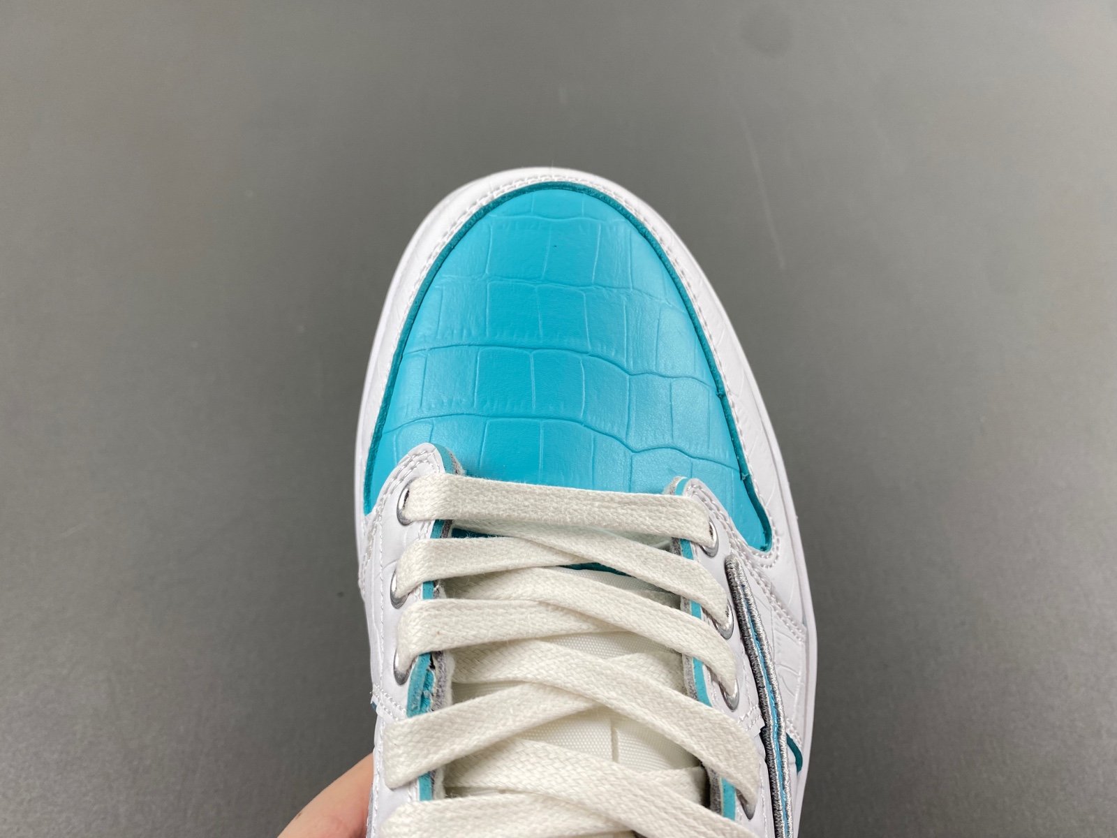 Travis Scott x Air Jordan 1 Low Branco & azul turquesa DM7866-771