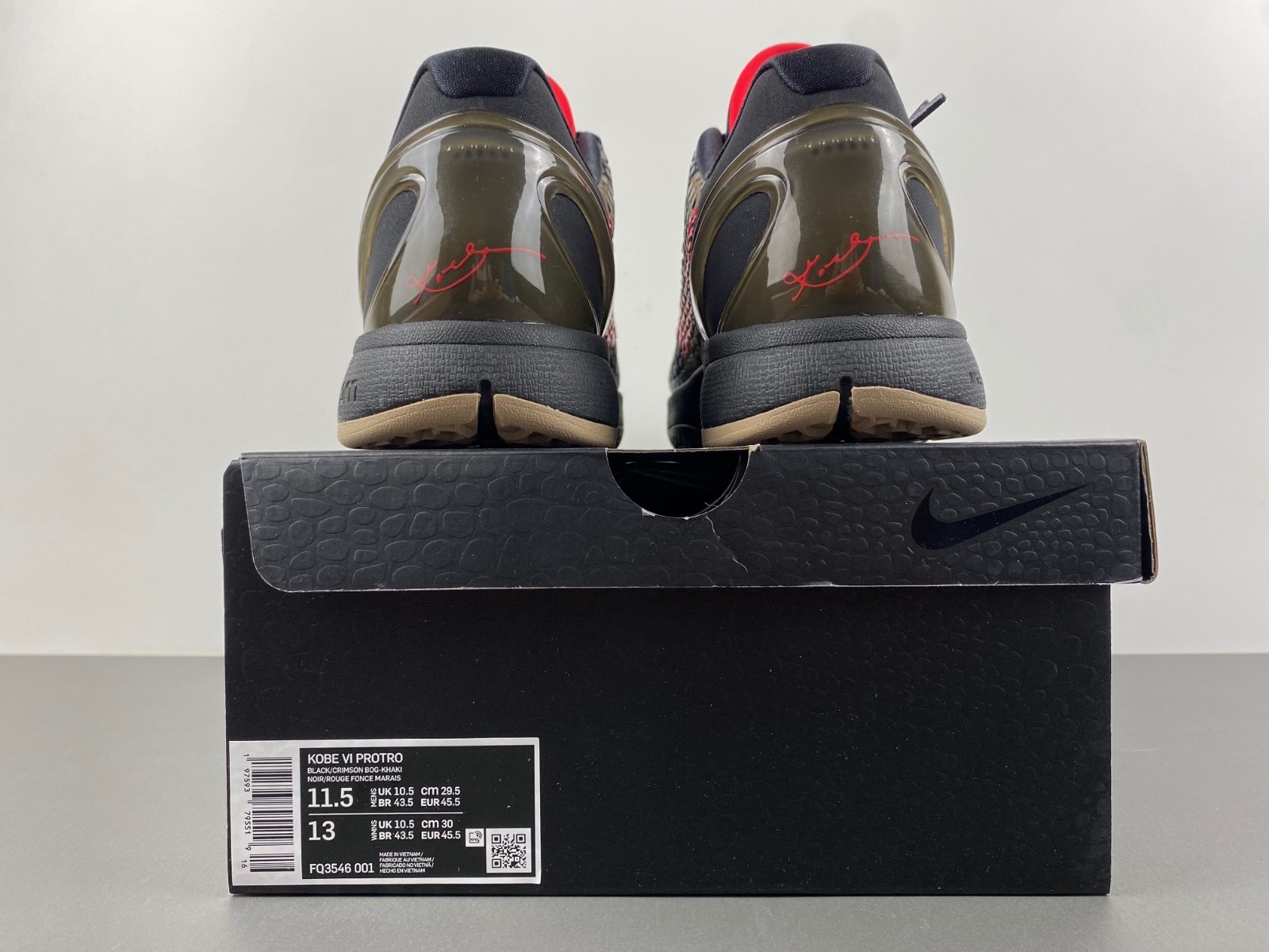 nike kobe 6 protro italian camo black red FQ3546-001