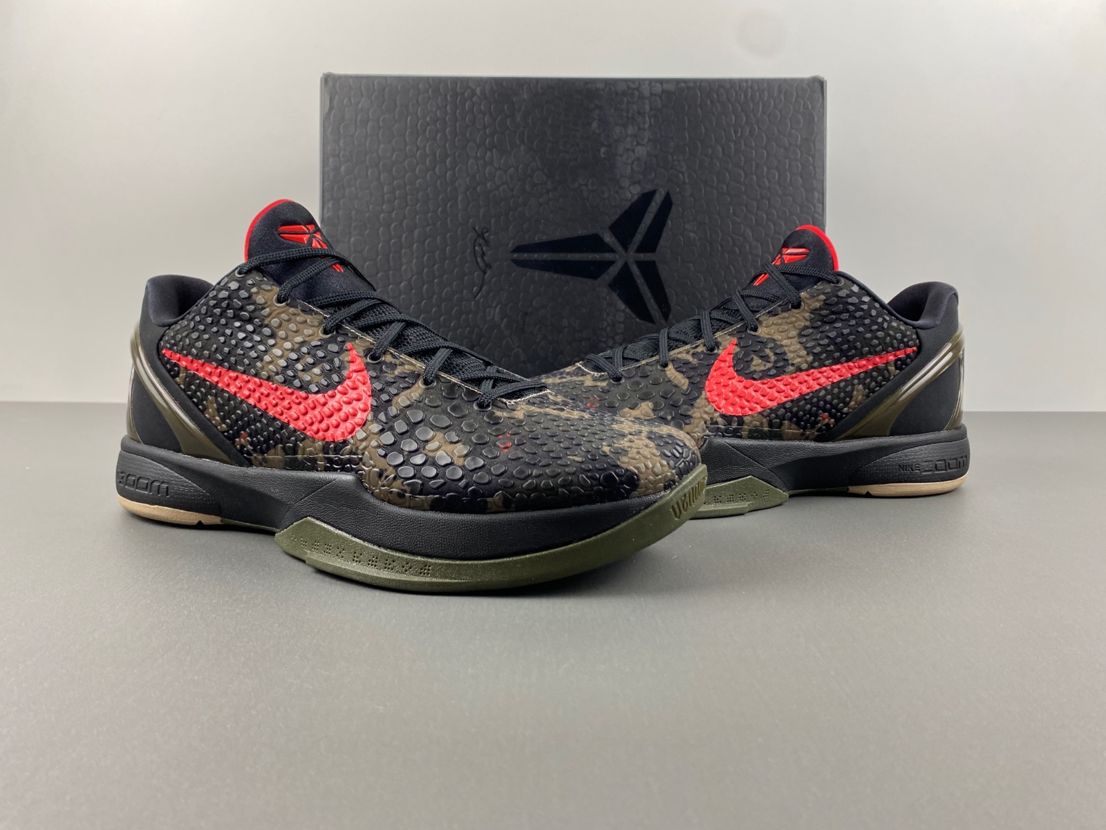 nike kobe 6 protro italian camo black red FQ3546-001