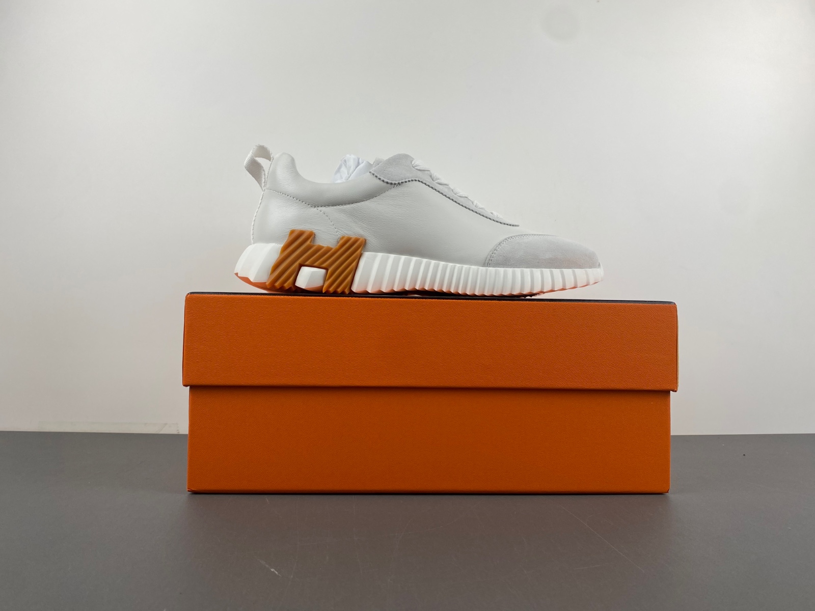 hermes Bouncing sneaker white brown Z854-H202934Z H02