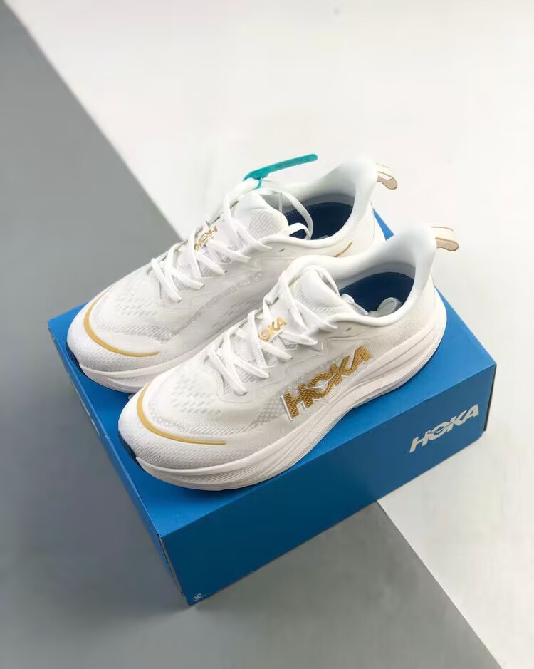 Hoka one one skyflow comfortable non-slip wear-resistant low-top casual running shoes for men and women, platinum 1155113