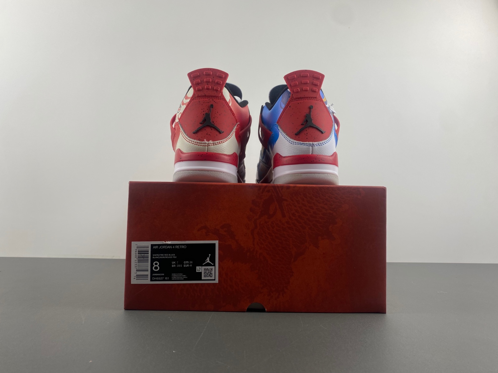 Air Jordan 4 Retro WHITE FIRE RED BLACK DH6927-161