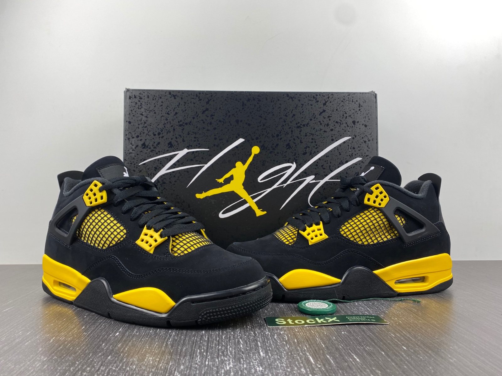 Air Jordan 4 Thunder AJ4 Black/Yellow 308497-017