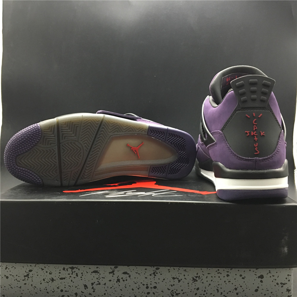 Jordan 4 Retro Travis Scott Purple (Friends and Family) 766296 LN4