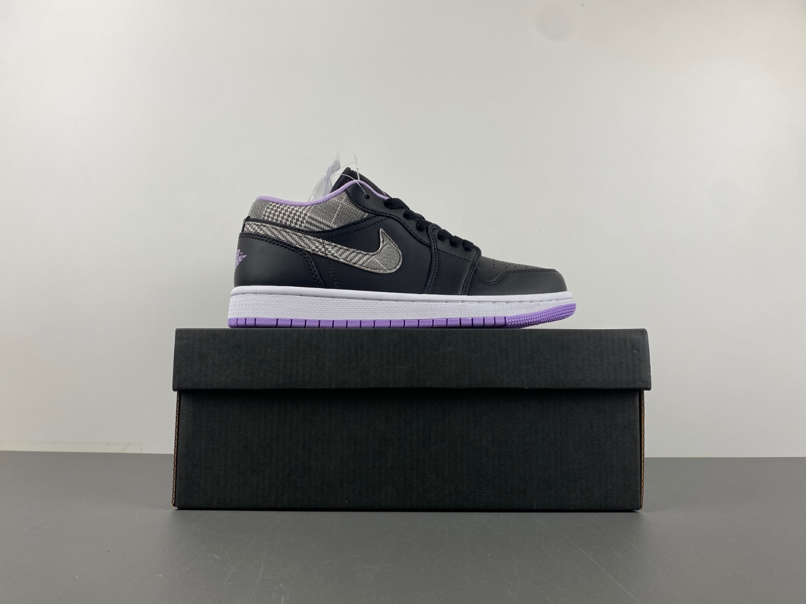 Nike Air Jordan 1 Low SE GS Black Lilac Plaid DH0570-015