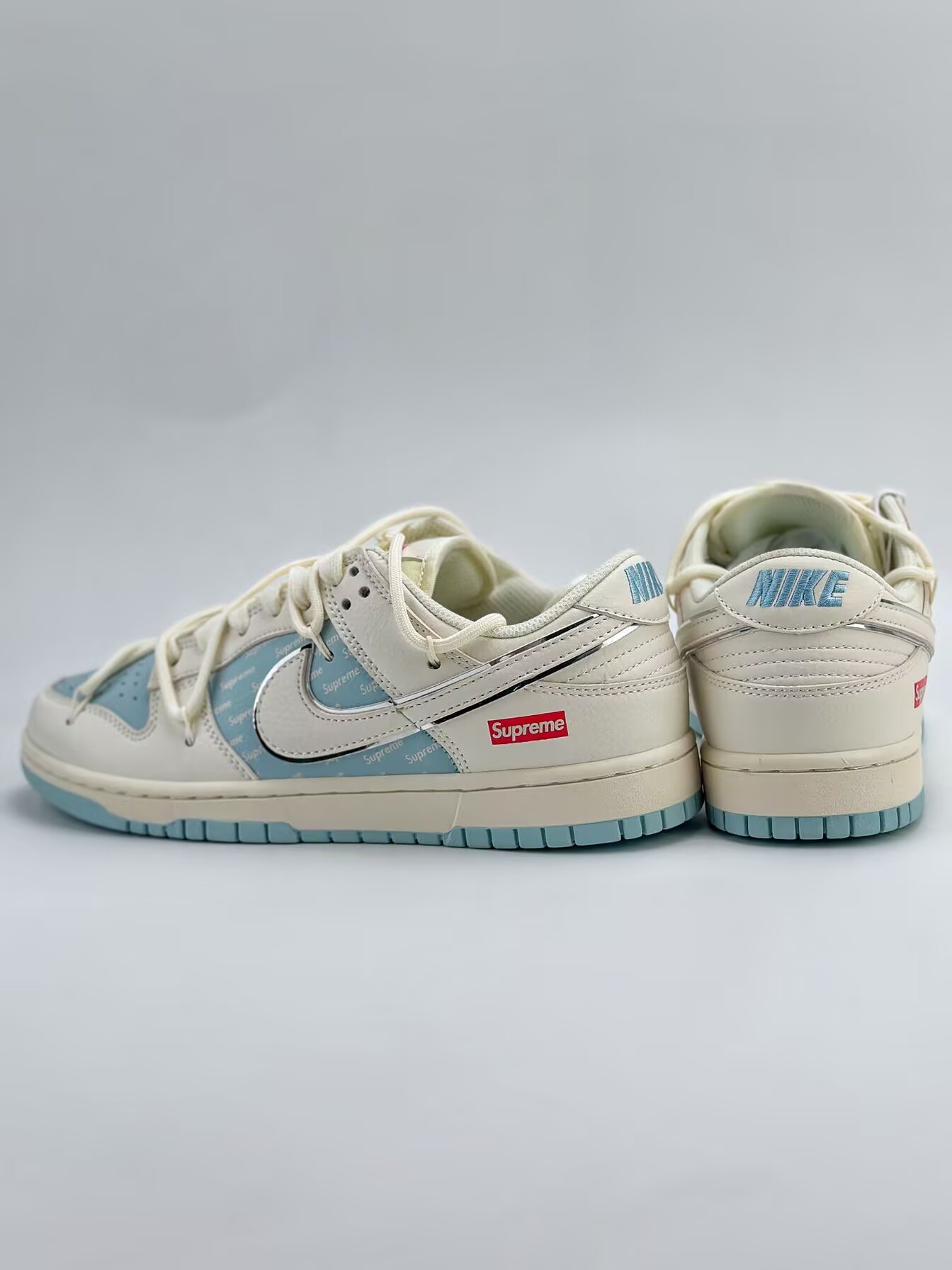 nike sb dunk low x supreme daytime blue straps jj5688 107xk