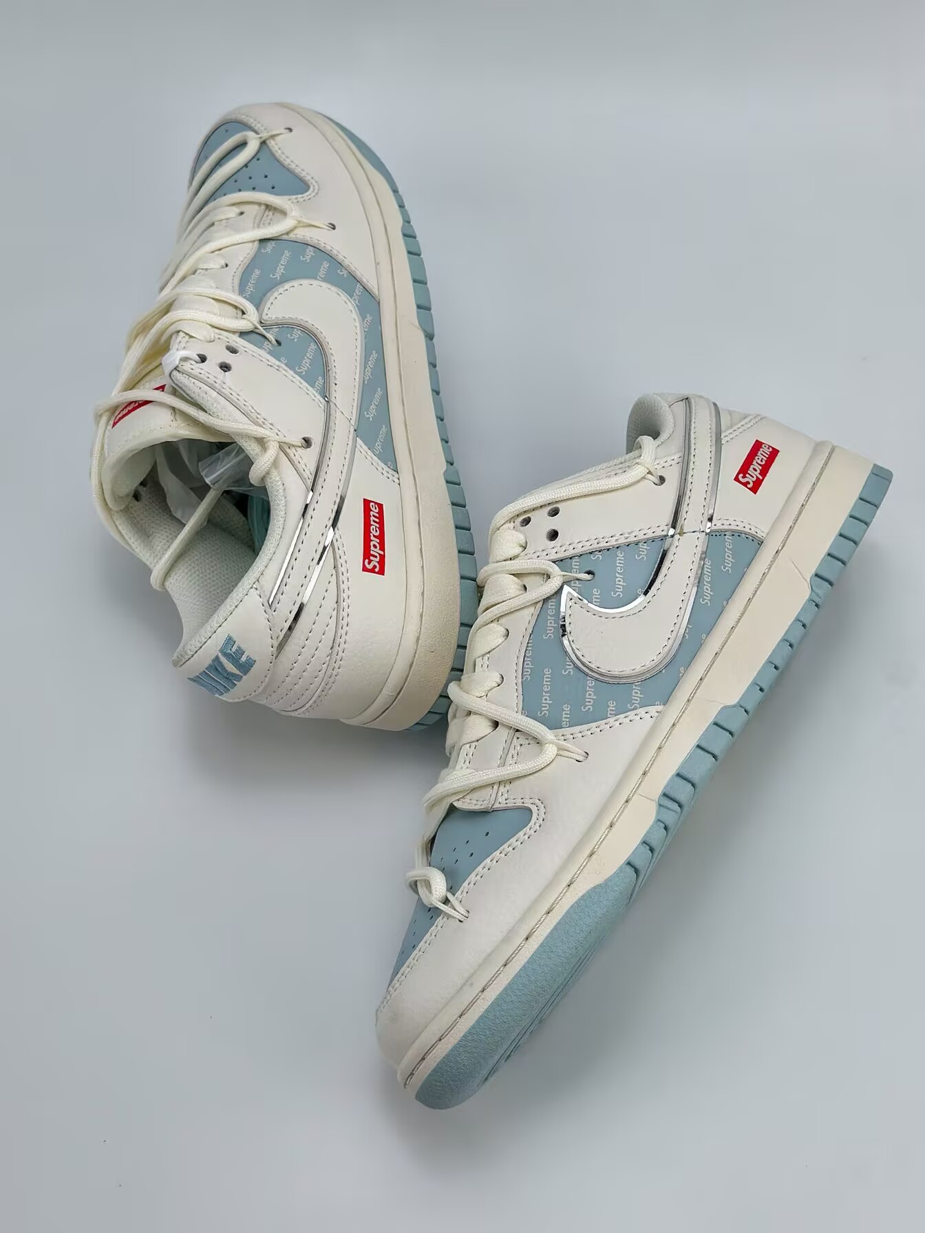 nike sb dunk low x supreme daytime blue straps jj5688 107xk